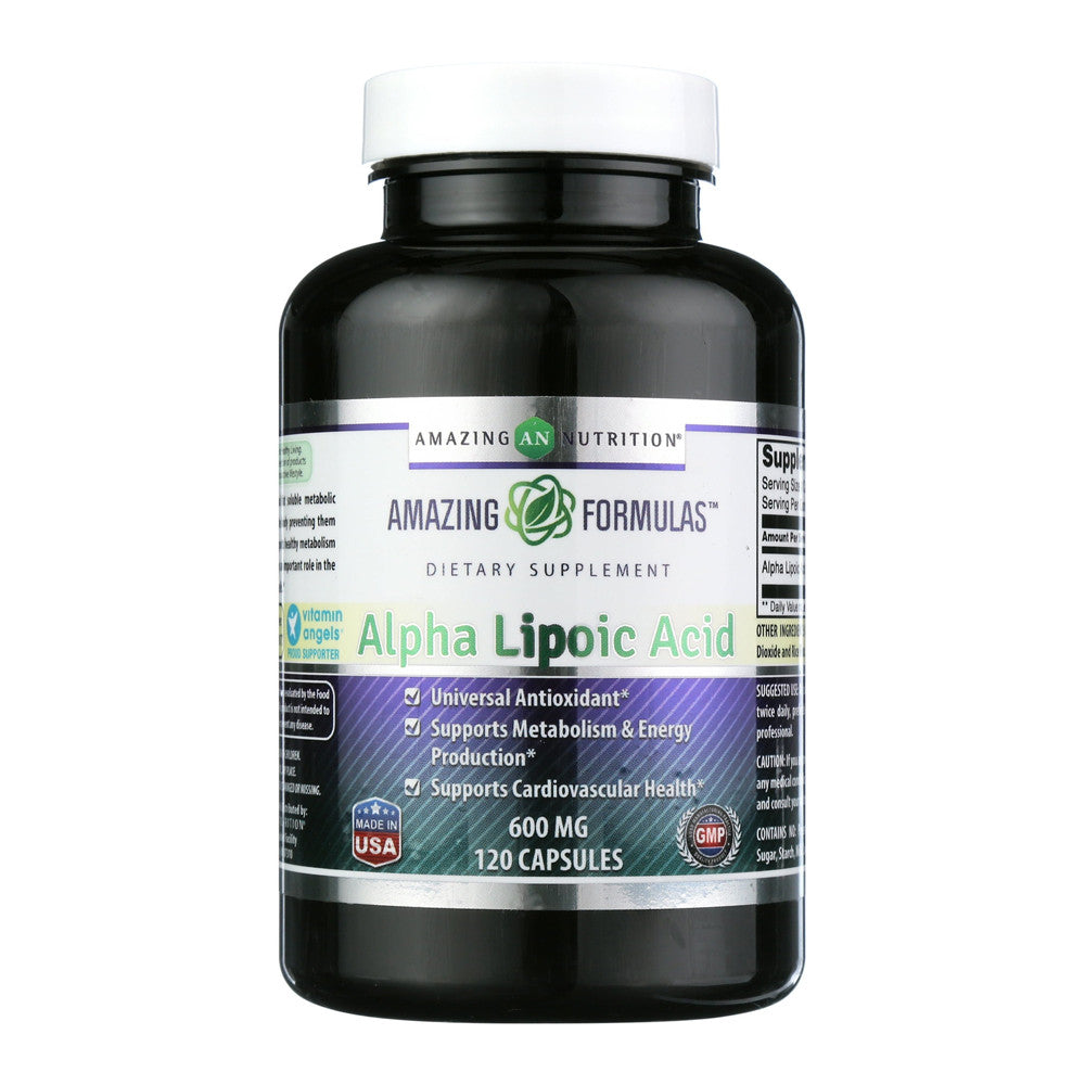 Amazing Nutrition Amazing Formulas Alpha Lipoic Acid 600 Mg For Healthy Weight Management Capsules, 120 Ea